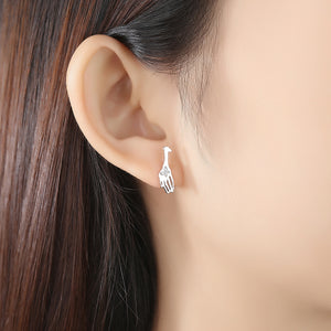 WGP Pure 92.5 Sterling Silver Small Giraffe Studs - Enumu