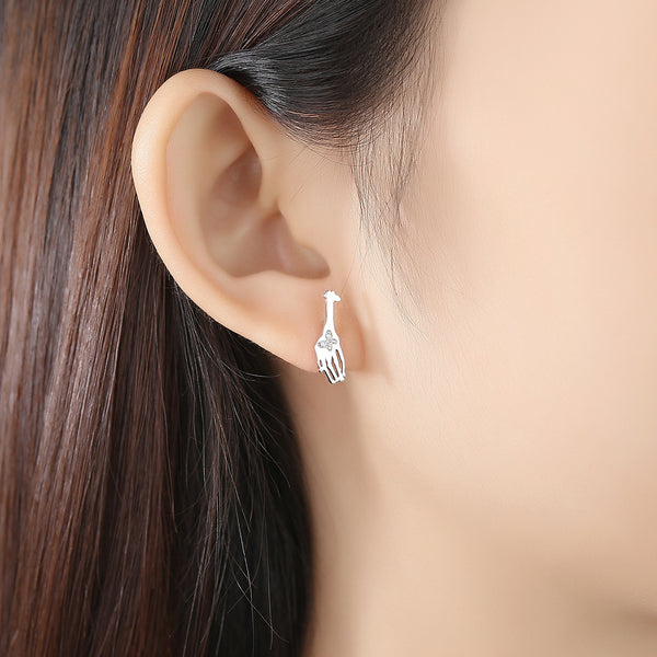YGP Pure 92.5 Sterling Silver Small Giraffe Studs - Enumu