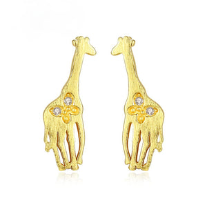 YGP Pure 92.5 Sterling Silver Small Giraffe Studs - Enumu