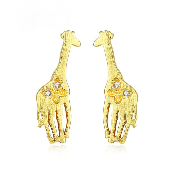 YGP Pure 92.5 Sterling Silver Small Giraffe Studs - Enumu