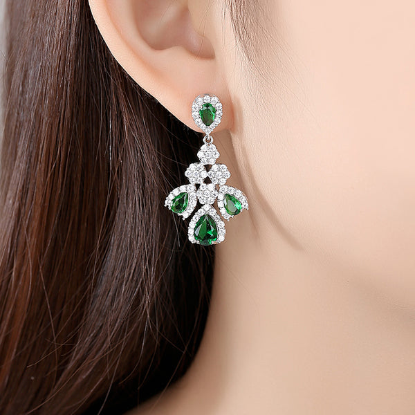Red Chandelier Drop Dangle Earrings - Enumu