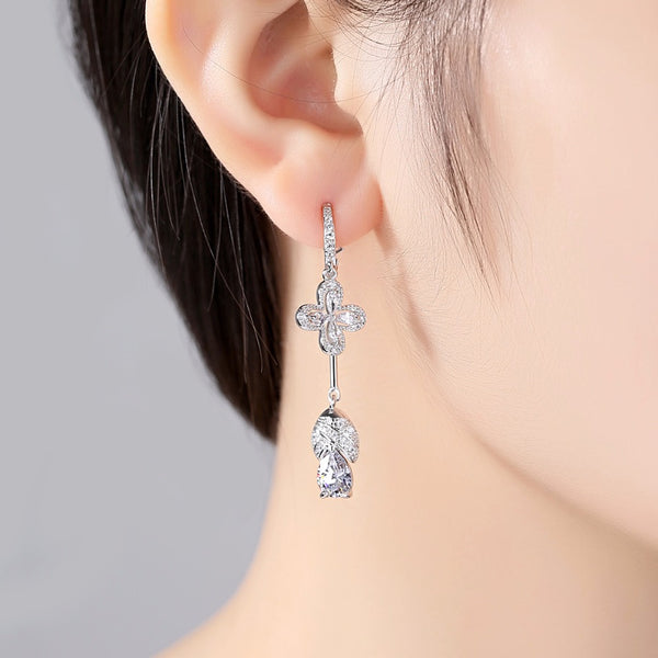 Flower Drop Dangle Earrings - Enumu