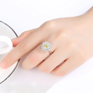 Pure 92.5 Sterling Silver Citrine CZ Ring - Enumu