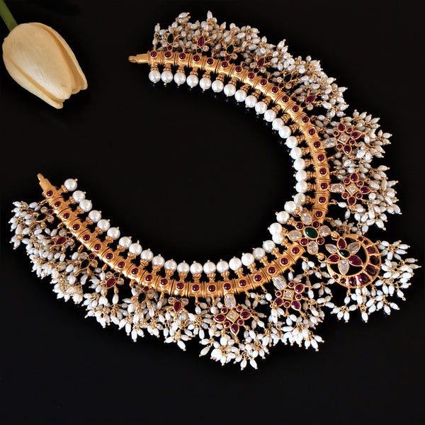 Handmade Pure Silver Guttapusalu Necklace Enumu