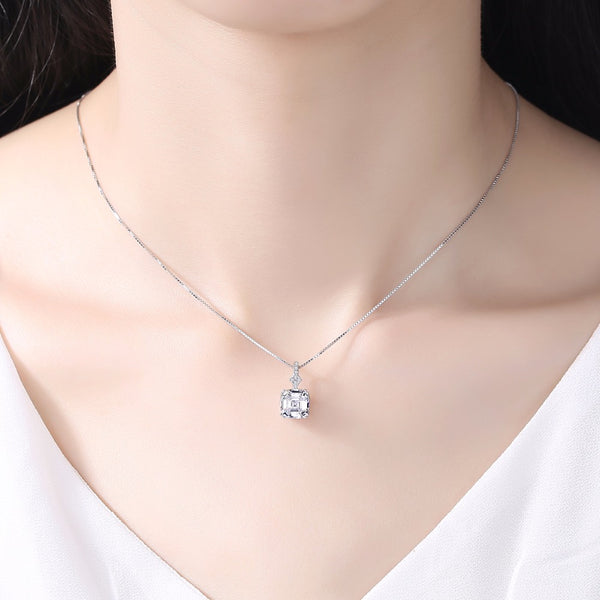 Sterling Silver Smoky Quartz Pendant with Chain - Enumu