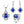 Load image into Gallery viewer, Pure 92.5 Sterling Silver Blue Sapphire Earrings,Pendant and Ring Set - Enumu
