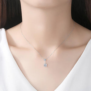 Pure 92.5 Sterling Silver Zircon Pendant with Chain - Enumu