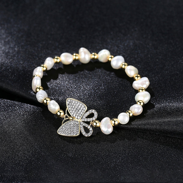 Butterfly Pearl Bracelet - Enumu