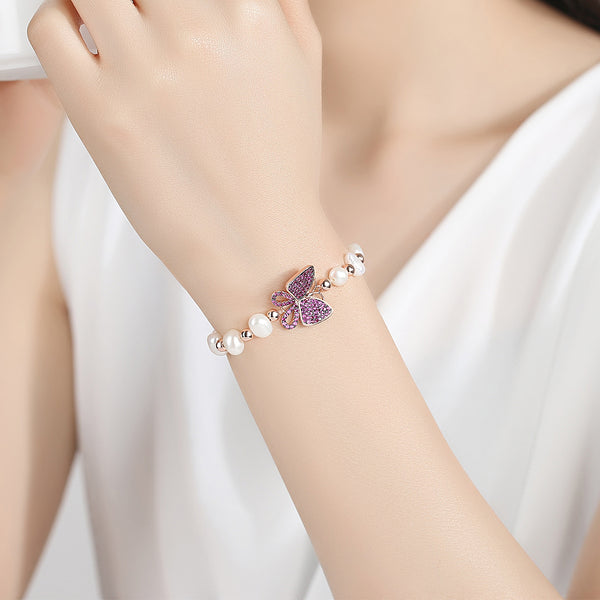 Butterfly Pearl Bracelet - Enumu