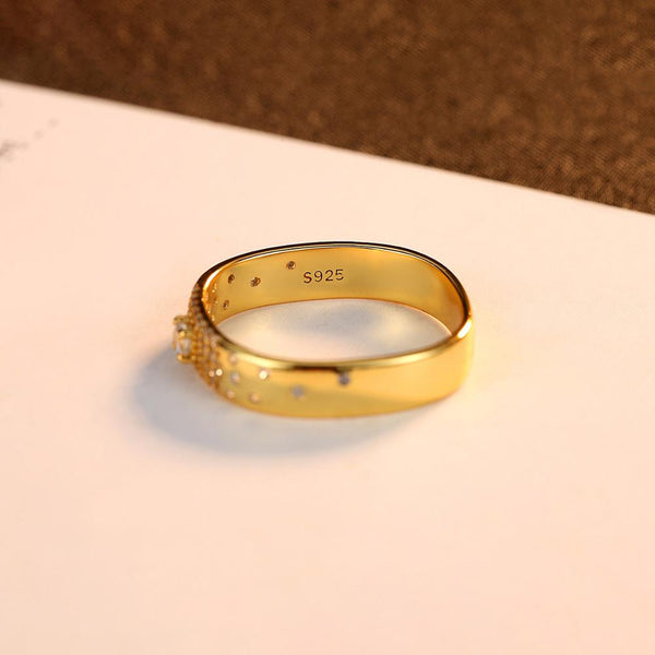 Pure 92.5 Sterling Silver Wedding Band / Ring - Enumu