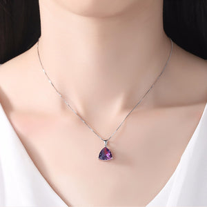 Sterling Silver Rainbow Fire Mystic Topaz Necklace - Enumu