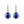 Load image into Gallery viewer, 92.5 Sterling Silver Blue Sapphire Drop Studs - Enumu
