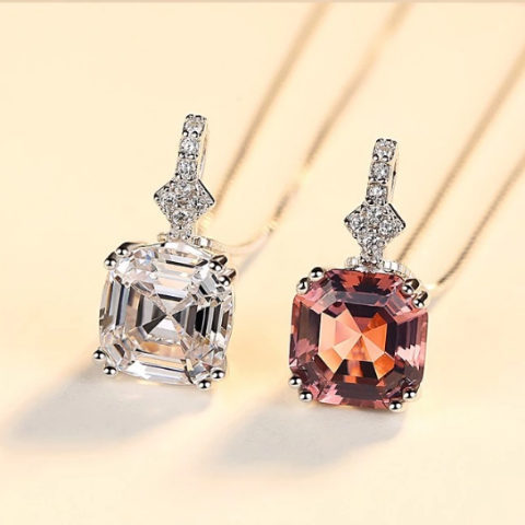 Sterling Silver Smoky Quartz Pendant with Chain - Enumu