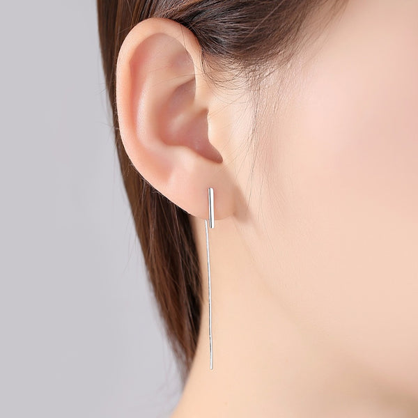 Pure 92.5 Sterling Silver Dangle Earrings - Enumu