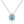Load image into Gallery viewer, 92.5 Sterling Silver Blue Topaz Pendant with Chain - Enumu
