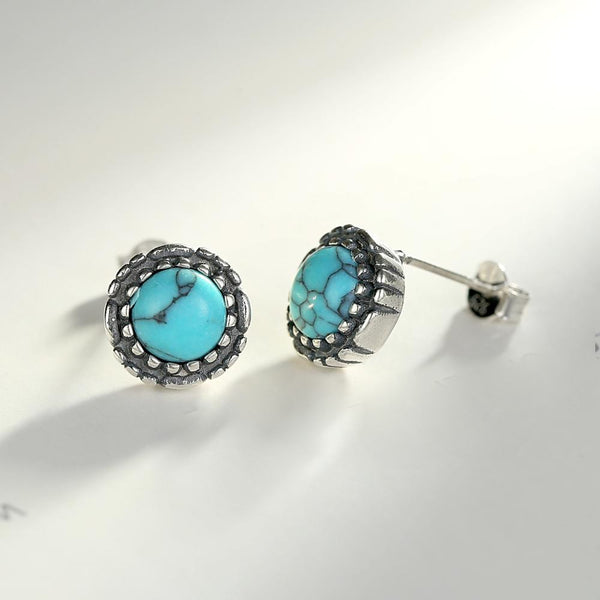 Sterling Silver Turquoise Studs - Enumu