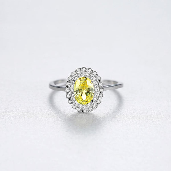 92.5 Sterling Silver Citrine Ring - Enumu