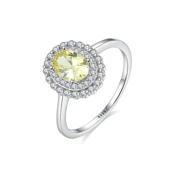 92.5 Sterling Silver Citrine Ring - Enumu