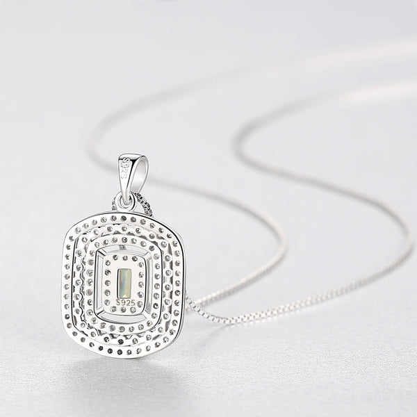 Pure 92.5 Sterling Silver Citrine Pendant with Chain - Enumu