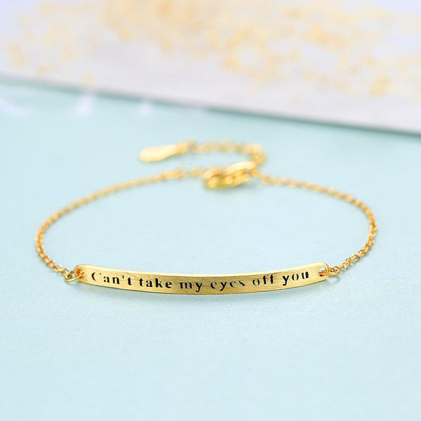 Sterling Silver "Can't take my Eyes off You" Bracelet - Enumu