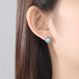 Sterling Silver Turquoise Studs - Enumu