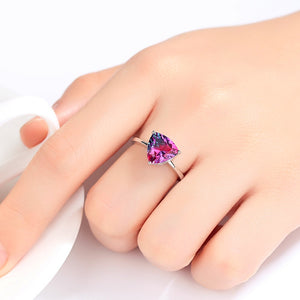 Sterling Silver Rainbow Fire Mystic Topaz Ring - Enumu