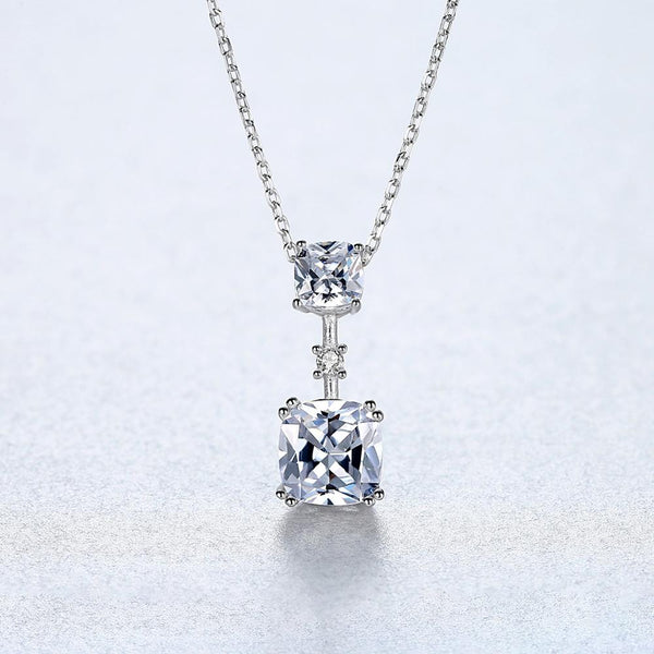 Pure 92.5 Sterling Silver Zircon Pendant with Chain - Enumu