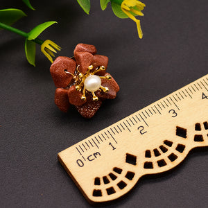 Pure Sterling Silver SandStone Pearl Studs - Enumu