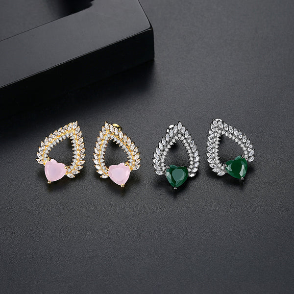 BGP Heart CZ Studs - Enumu