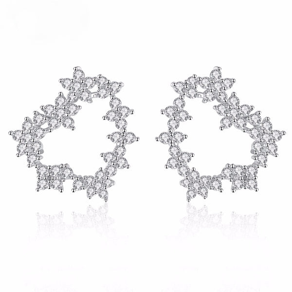 Heart Flower Studs - Enumu