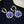Load image into Gallery viewer, Pure 92.5 Sterling Silver Star Blue Sapphire Stone &amp; CZ Dangle Earrings - Enumu

