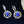 Load image into Gallery viewer, Pure 92.5 Sterling Silver Star Blue Sapphire Stone &amp; CZ Dangle Earrings - Enumu
