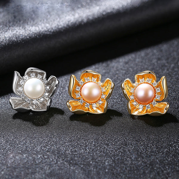 Pure 92.5 Sterling Silver Designer Studs - Enumu