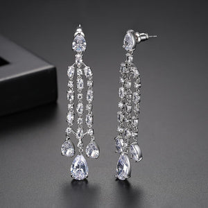 Swiss Zircon Dangle Earrings - Enumu