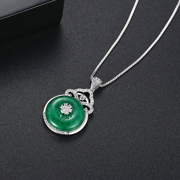 Genuine Jade Jadeite Necklace Pendant (Hollow Carved Jade Art )This pendant  made with very high-quality nephrite white jade. The white jade is very  white like snow. And the white jade is very