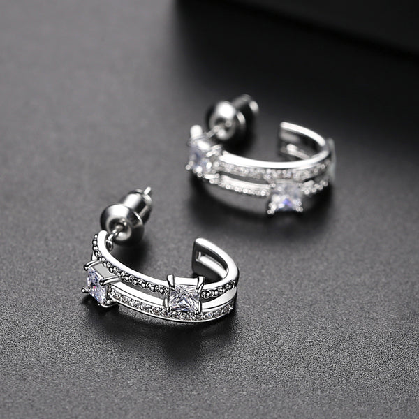 Small Solitaire Hoops - Enumu
