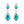 Load image into Gallery viewer, Green CZ Dangle Earrings - Enumu
