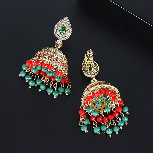 Multi Color Big Tassel Jhumkas - Enumu