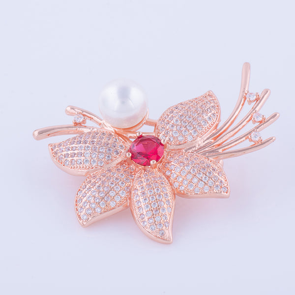 RGP Flower Brooch or Saree Pin - Enumu