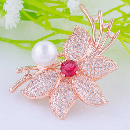 RGP Flower Brooch or Saree Pin - Enumu