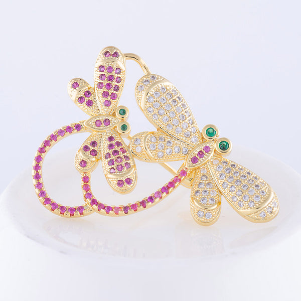YGP Pink Two Butterflies Brooch - Enumu