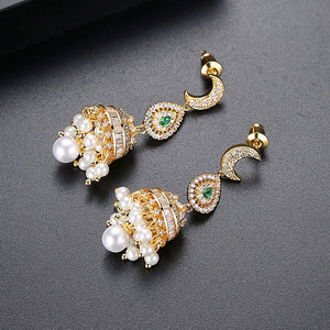 Long Dangle Festive CZ Jhumki / Jhumka - BACK IN STOCK - Enumu