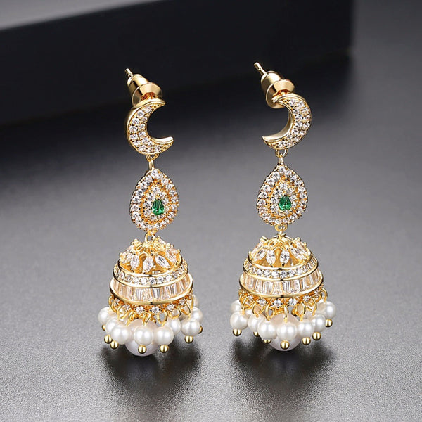 Long Dangle Festive CZ Jhumki / Jhumka - BACK IN STOCK - Enumu