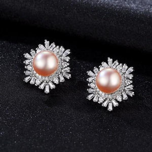 Pure 92.5 Sterling Silver Natural Pearl Studs - Enumu