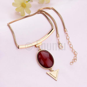 Huge Red Pendant with Chain - Enumu