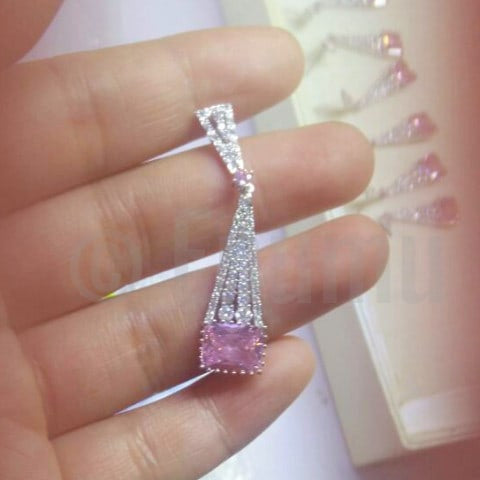 Pink Tourmaline Drop Dangle Earrings - Enumu