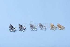 YGP Five Line Swiss CZ Studs - Enumu