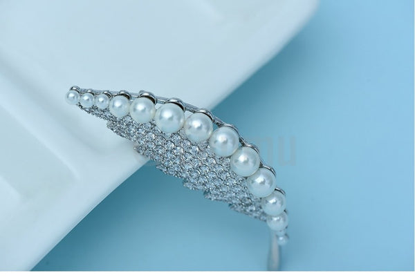 Pearl Leaf Brooch or Saree Pin - Enumu