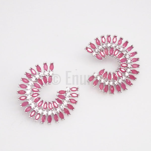 Big Round Ruby Studs/Earrings - Enumu