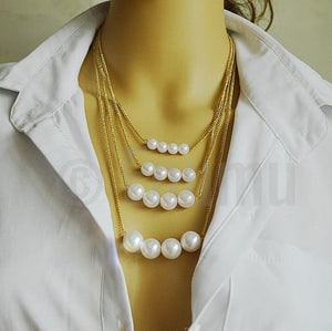 Four Strand Pearl Necklace - Enumu